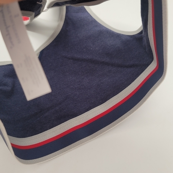 NWT Champion Sport Bra Women Size S RacerBack Gray Red Navy Blue Logo - Picture 8 of 9
